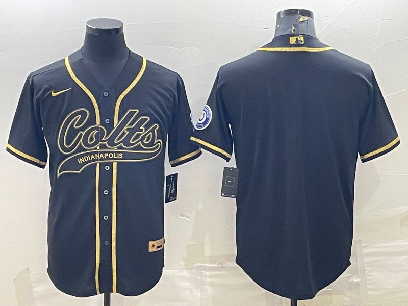 Men Indianapolis Colts Blank Black gold 2022 Nike Co branded NFL Jersey->indianapolis colts->NFL Jersey